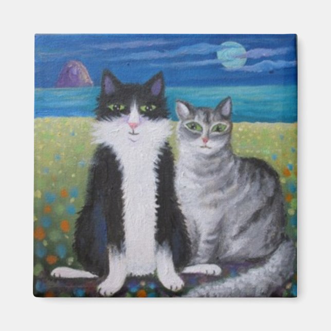 Gång i blå Måne Magnet (Framsidan)