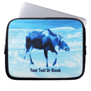 Gång i blå mos laptop sleeve