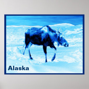 Gång i blå mos poster