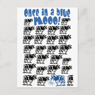Gång i Blue Moo Måne Vykort