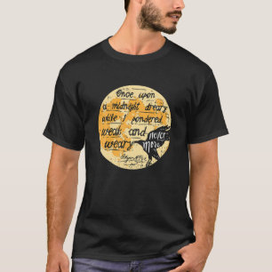 Gång om en midnattsdag Edgar Allan Poe Raven Quote T Shirt