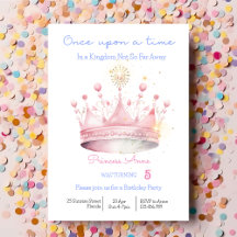 Gång på en gång, inbjudan till prinsessan Birthday