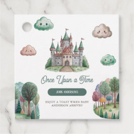 Gång på en Grönt: Castle Pastel Baby Shower Gåvor Etiketter