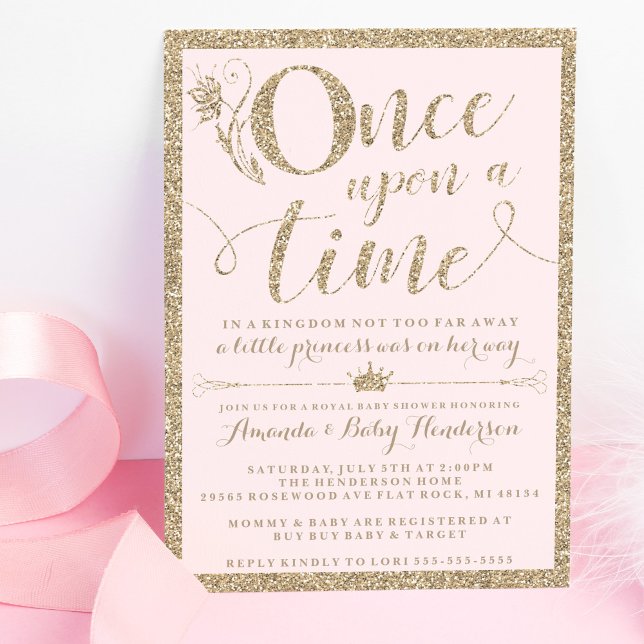 Gång på en inbjudan till prinsessan Baby Shower (Skapare uppladdad)