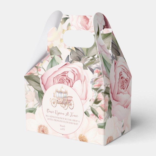 Gång på en Rosa Princess Baby Shower Presentaskar (Framsidan Sidan)