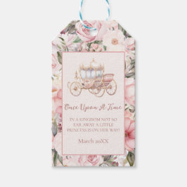Gång på en Rosa Princess Baby Shower Presentetikett