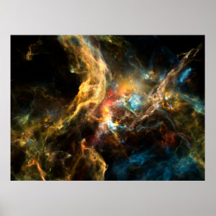 Gång på en Space-serie. Abstrakt utformning av Poster