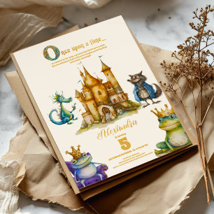 Gång på en Time Fairytale Birthday Inbjudningar