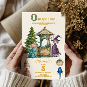 Gång på en Time Fairytale Birthday Inbjudningar