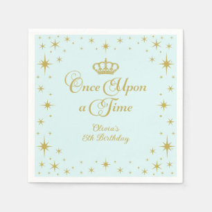 Gång på en Time Guld Princess Birthday Pappersservett