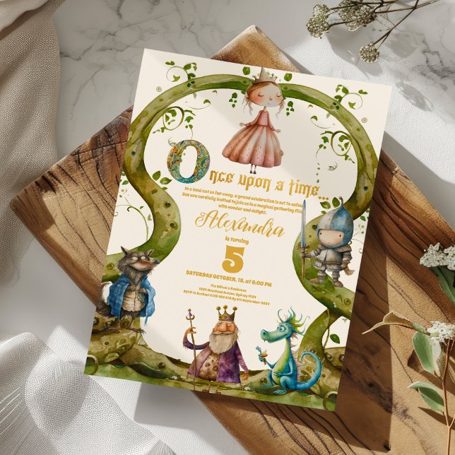 Gång på en Time Princess Baby Shower Inbjudningar (Skapare uppladdad)