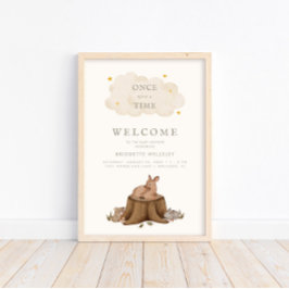 Gång på Time Woodland Spädbarn Welcome Poster