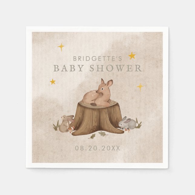 Gång på Time Woodland Storybook Pappersservett (Framsidan)