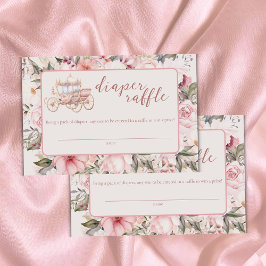 Gång Rosa Princess Diaper Raffle Tilläggskort