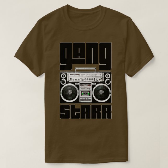 Gang Starr Original Retro Fläkt Art Design T Shirt (Design framsida)