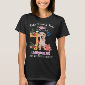 Gång tog jag upp en labrador-Hund och T Shirt