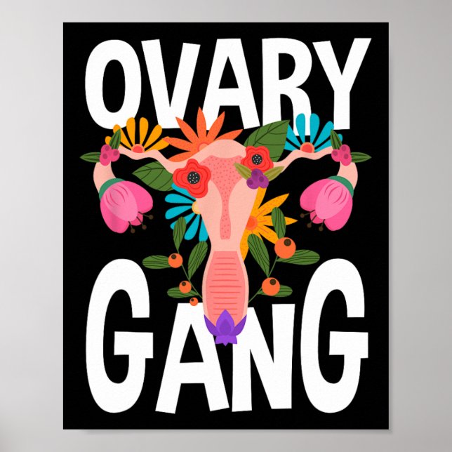 Gang Uterus Ovarian Feminism Feminist Poster (Framsidan)