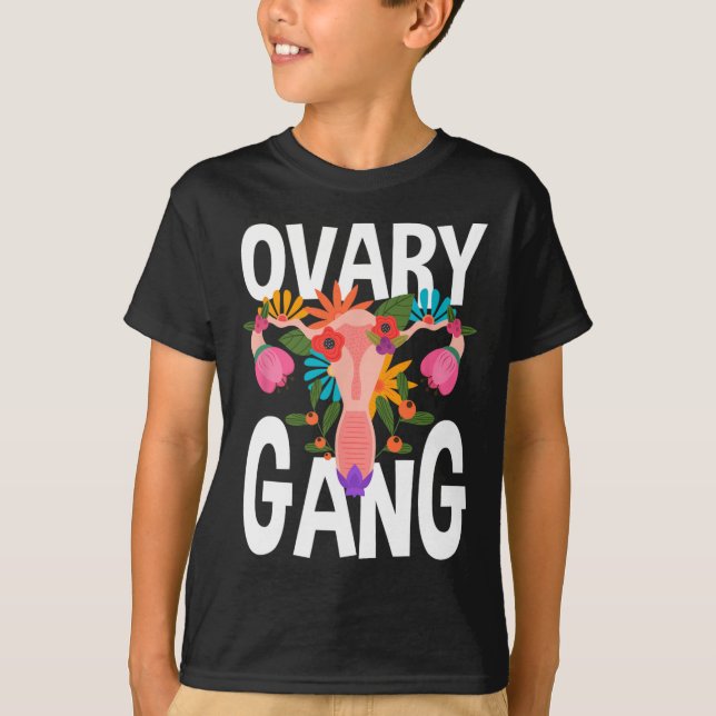 Gang Uterus Ovarian Feminism Feminist T Shirt (Framsida)