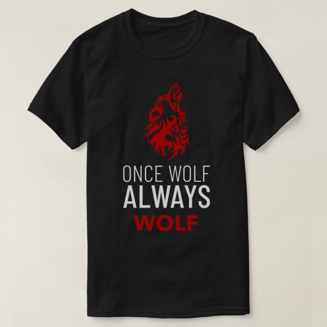 Gång Varg alltid Varg Sigma Male T Shirt (Design framsida)
