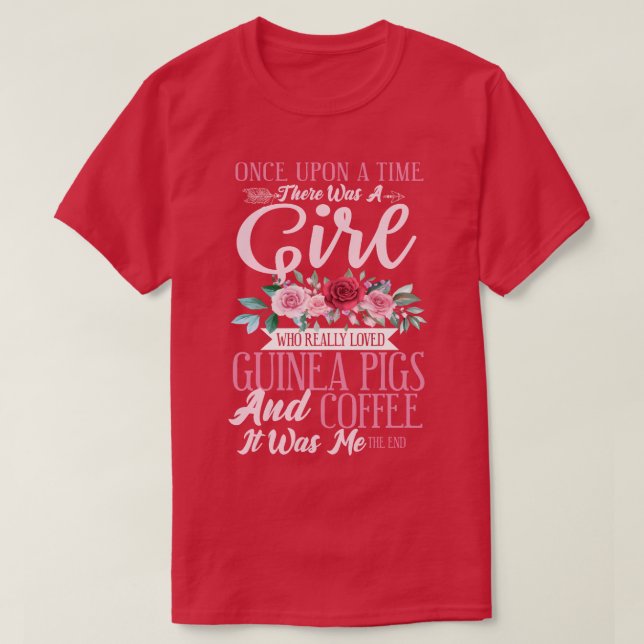 Gång vid en tidpunkt då Gris Coffee Cavy Roddent T Shirt (Design framsida)