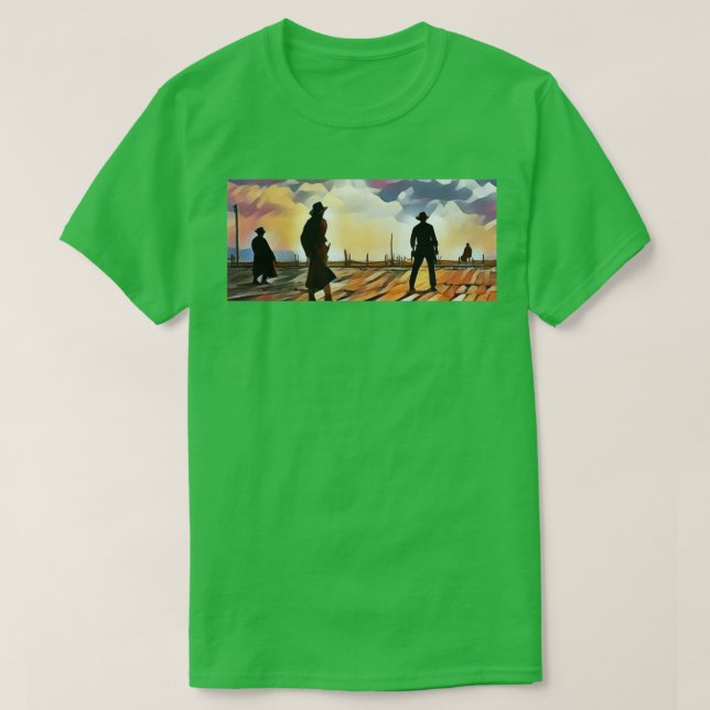Gång vid en tidpunkt i västern t shirt (Design framsida)