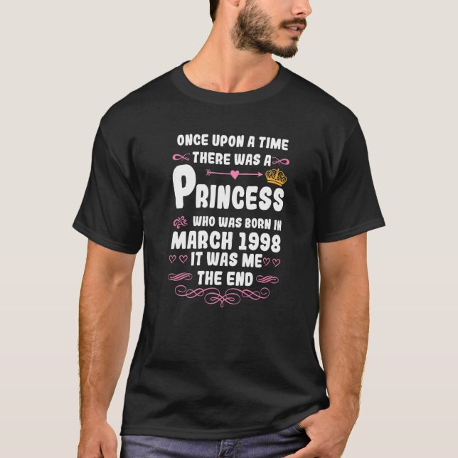 Gång vid en tidpunkt var det en prinsessa mars 199 t shirt (Framsida)