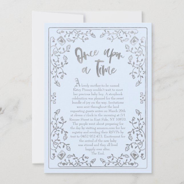 Gång vid en tidsinställd babyboksinbjudan inbjudningar (Framsida)