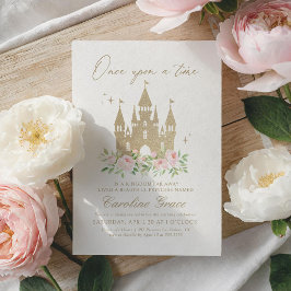 Gång vid en tidsinställd Rosa Blommigt Princess Bi Inbjudningar