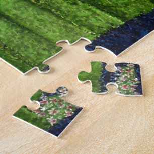 Gång vid ett tidmålat Fairytale Puzzle Pussel