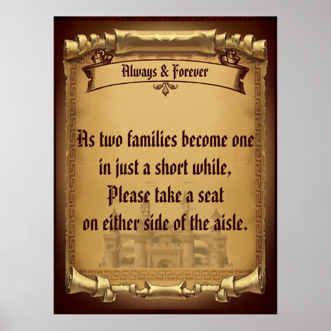 Gång vid ett tidpunktstillfälle då Bröllop Aisle P Poster (Framsidan)