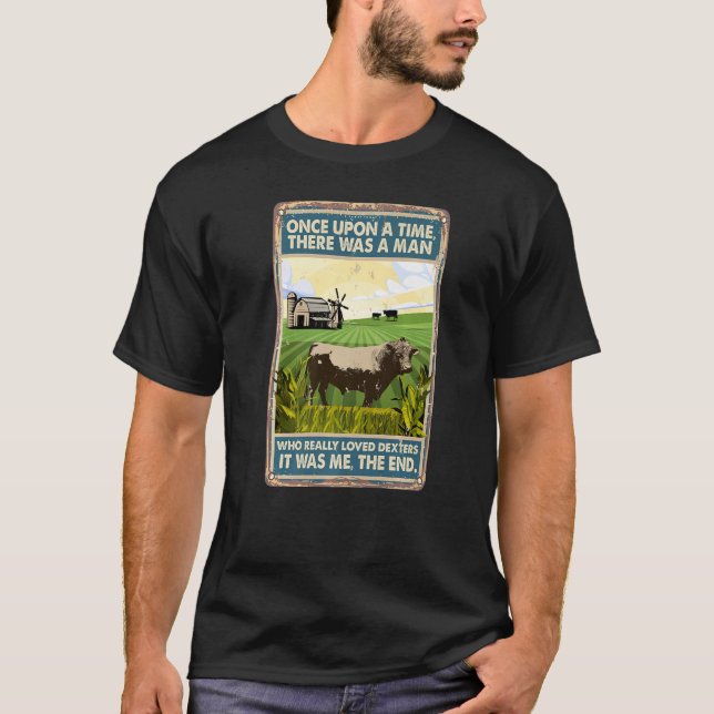 Gång vid ett tillfälle fanns en man Cow Breed Dext T Shirt (Framsida)