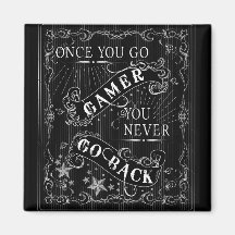 Gång You Go Gamer Man går aldrig tillbaka vitt på