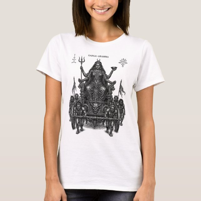 Ganga Gramma:s vagn anländer T Shirt (Framsida)