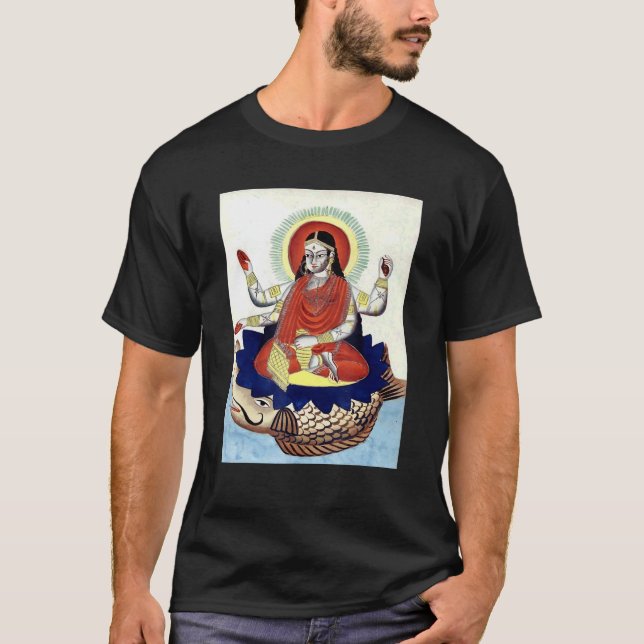 Ganga Hindu Goddess Hinduism India River G T Shirt (Framsida)
