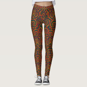 Gängad Resa Psychedelic Spiral Patchwork Leggings