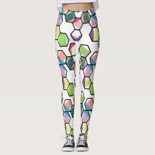 Gängade hexagoner leggings