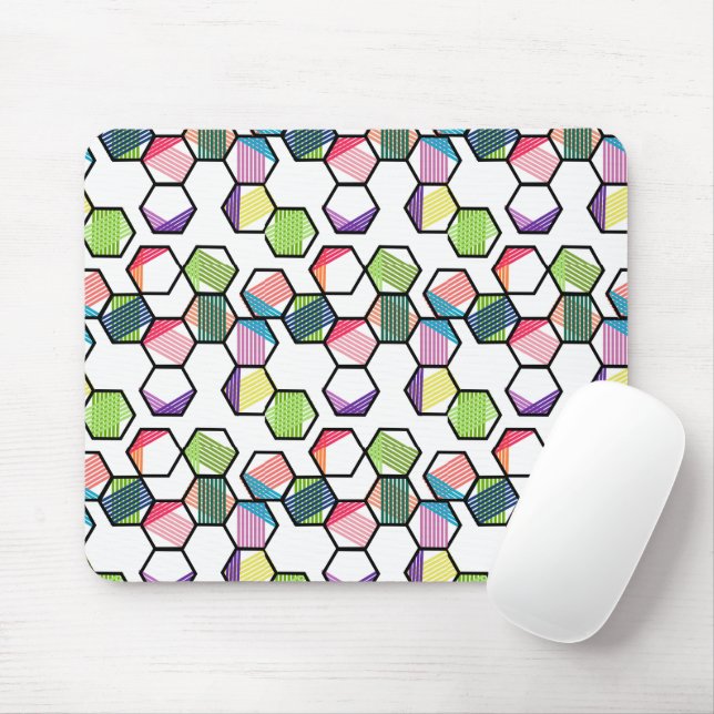 Gängade hexagoner musmatta (Med mus)