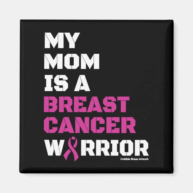 Gångare/block/Mamma...Bröstcancer Magnet (Framsidan)