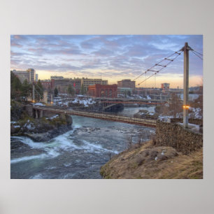 Gångaren för R F P överbryggar - Spokane Poster