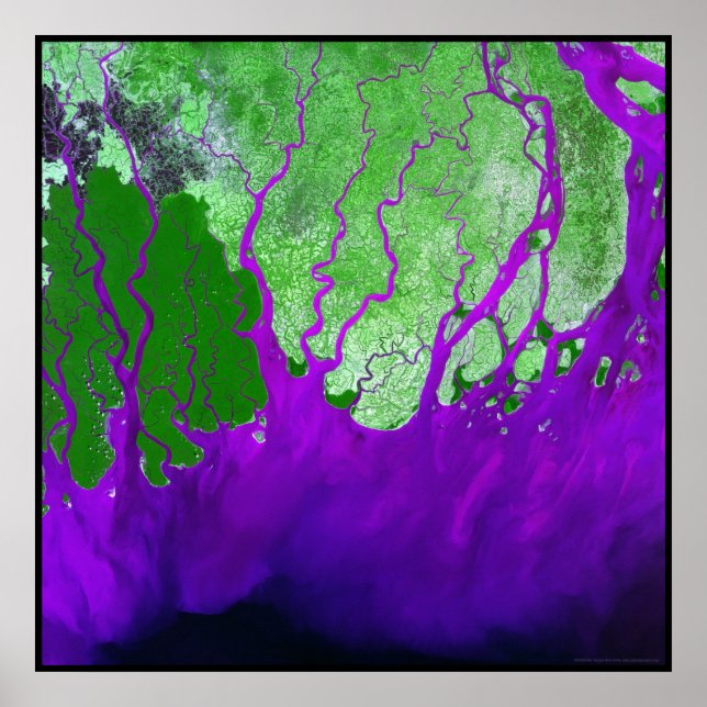 Ganges Delta Bay of Bengal Poster (Framsidan)