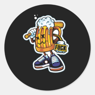 Gangsta Beer Runt Klistermärke