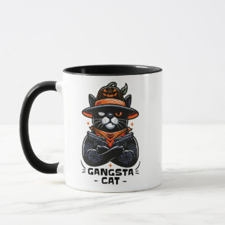 GANGSTA CAT HALLOWEEN MUGG