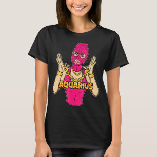 Gangsta Girl Aquarius Mfrågade Gangster Woman med T Shirt