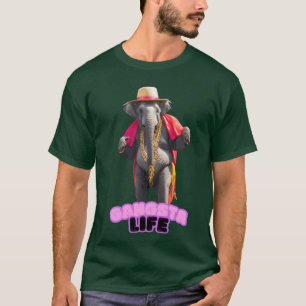 Gangsta Life Elefant vintage T Shirt
