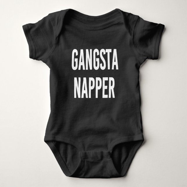 Gangsta Napper rolig baby-trötta skjorta Tee Shirt (Framsida)
