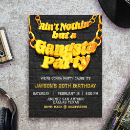 Gangsta Party - Hiphop Theme Inbjudningar