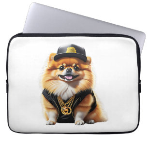 Gangsta Pomeranian - Hiphop Hund Sväng Laptop Fodral