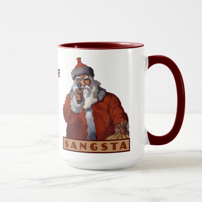 Gangsta Santa, eget namn mugg (Höger)