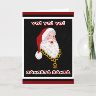 Gangsta Santa hälsningkort Helgkort