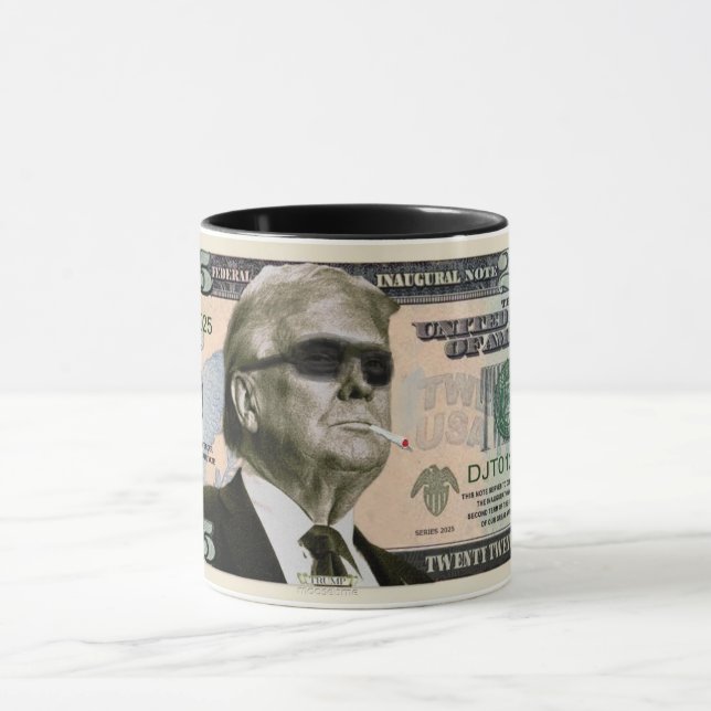Gangsta Trump 2025 Dollarsedel Mugg (Center)